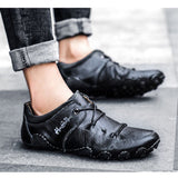 Wexleyjesus 100% Genuine Leather Shoes Men Footwear Flat Soft Mens Casual Shoes Cow Leather Brand Male Footwear Big Size 45 KA3309