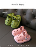 Wexleyjesus Summer Children's Slippers Outdoor Beach Boys Girls Hole Shoes EVA Comfortable Soft Slides Home Non-slip Breathable Baby Sandals