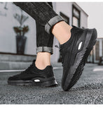 Wexleyjesus New Fashion Sneakers Men Spring Autumen Male Footwear Thick Sole Mens Casual Shoes Breathable Mesh Sneakers Black Grey A4752