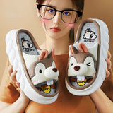 Wexleyjesus All Senson Designer Slippers Cute Cartoon Lovely Animals Bedroom Cotton Home Shoes Indoor Thick Sole Couples Men Women