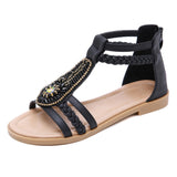 Summer Bohemia Sandals for Women Beach Shoes Women's Sandals Flat Summer Shoes Big Size Fashion Ladies Rome Sandals A492