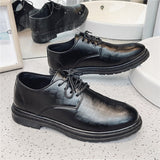 Men Leather Shoes Point Toes Luxury Male Business Oxford Shoes Black Man Casual Shoes Patent Leather Party Wedding Office Shoes