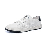 Wexleyjesus New Men Casual Shoes Comfortable Leather Small White Shoes Wear-Resisting Flat Sneakers Fashion Classic Lifestyle Shoes