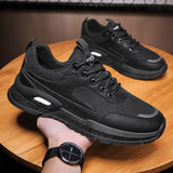 Wexleyjesus New Fashion Sneakers Men Spring Autumen Male Footwear Thick Sole Mens Casual Shoes Breathable Mesh Sneakers Black Grey A4752