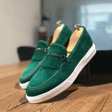 Wexleyjesus New In Green Men Vulcanize Shoes Fringe Slip-On Men Casual Shoes Free Shipping for Men Sheos Zapatos De Hombre