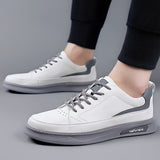 Wexleyjesus High Quality Cowhide White Shoes Student Men's Outdoor Sneakers for Men