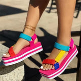 Women Sport Shoes Platform Sandals Rome Shoes 2022 New Summer Casual Ladies Shoes Beach Slippers Flats Gladiator Slides Zapatos