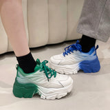 2022 Spring Women Shoes Fashion Women's Chunky Sneakers Ladies Colors Mixed Platform Shoes Lightweight Breathable Sport Shoes