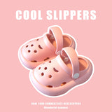 Wexleyjesus Summer Children's Slippers Outdoor Beach Boys Girls Hole Shoes EVA Comfortable Soft Slides Home Non-slip Breathable Baby Sandals