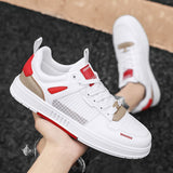 Wexleyjesus Sneakers Men White Shoes Spring Breathable Student Board Shoes Simple Fashion Men's Casual Footwear Outdoor Lace-up Hiking Shoes