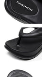 Wexleyjesus  Beach Female Flip Flops Summer 2022 New Clip Toe Thick Platform Slippers Women Wedges Non-slip Soft Sandals Home Slides