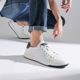 Wexleyjesus New Men Casual Shoes Comfortable Leather Small White Shoes Wear-Resisting Flat Sneakers Fashion Classic Lifestyle Shoes