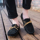 2022 Sude Leather Men Shoes Moccasins Casual Luxury Slip on Summer Designer Loafers Men Lightweight Men Driving Shoes Hollow Out