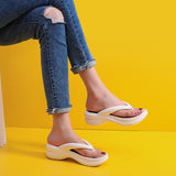 Wexleyjesus  Beach Female Flip Flops Summer 2022 New Clip Toe Thick Platform Slippers Women Wedges Non-slip Soft Sandals Home Slides