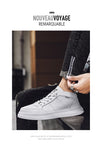 Wexleyjesus New Men Sneakers Fashion Concise Casual Shoes Comfortable Mid Top Skateboarding Shoes Black White Lace Up Walking Sneakers