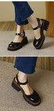 Platform Sandals Woman Summer 2022 Black Hollow Out Pumps Student Girl Elegant Retro Single Shoes Korean Style Uniform Lolita