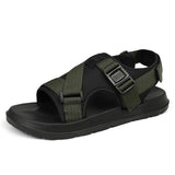 Wexleyjesus Men Sandals Summer Shoes New Gladiator Men's Sandals Fashion Man Flip Flops Gray Black Flat Shoes sandalias Male Big Size 36-46