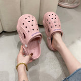 Slippers Casual Women's Shoes With Platform Shale Female Beach Pantofle Cover Toe Low Slides Luxury Sabot 2022 Flat Rome PU Fash