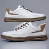 Wexleyjesus High Quality Cowhide White Shoes Student Men's Outdoor Sneakers for Men