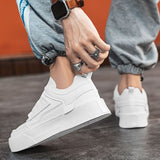 Wexleyjesus Autumn Mens Shoes Four Seasons Small White Shoes Fashion Concise Platform Shoes Height Increasing Skateboarding Sneakers