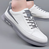 Wexleyjesus High Quality Cowhide White Shoes Student Men's Outdoor Sneakers for Men