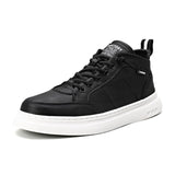 Wexleyjesus New Men Sneakers Fashion Concise Casual Shoes Comfortable Mid Top Skateboarding Shoes Black White Lace Up Walking Sneakers