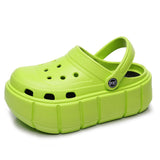 2023 NEW Summer Women Croc Clogs Platform Garden Shoe Sandals Height Increasing Slippers Slip on For Girl Beach Shoes