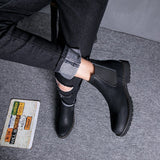 Wexleyjesus Fashion Genuine Leather Chelsea Boots Men Winter Shoes Autumn Winter Warm Shoes Men Ankle Boots Cowhide Male Brand Shoes A1913