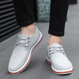 2023 Hot Sale Casual Footwear Mens Summer Breathable Hemp Man Shoes Hard-Wearing Casual Sneakers Men Lace-up Casual Shoe Men