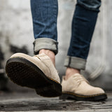 Popular 2022 Men Casual Shoes Suede Leather Working Shoes Mens Handmade Casual Shoe Man Top Quality Walking Footwear Big Size 48