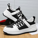 Platform Sneakers Men Spring New Bulky Casual Footwear Trend Low-top Men Board Shoes Lace Up Increased Male Sports Shoes Zapatos