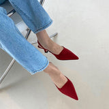 Sexy Pointed Toe Thin High Heels Sandals Women Red Wedding Pumps 2022 Summer Party Shoes Ladies Mules Sandals Blue Purple