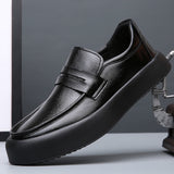 Wexleyjesus New Trend Leather Shoes For Men Black Slip On Shoe Mens High Quality Loafers Shoes Man Comfortable Men Walking Driver Shoe