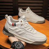 Wexleyjesus Men Shoes Casual Leather Male Sneakers Flat Anti Slip Outdoor Walking Platform Sports Designer Luxury Retro Loafers Tennis