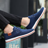 2023 Hot Sale Casual Footwear Mens Summer Breathable Hemp Man Shoes Hard-Wearing Casual Sneakers Men Lace-up Casual Shoe Men