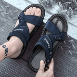 Wexleyjesus sandals leather for men 2022 driving shoes beach Fashion Non Slip high quality Slippers casual outdoor Sandals leather