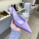 Sexy Pointed Toe Thin High Heels Sandals Women Red Wedding Pumps 2022 Summer Party Shoes Ladies Mules Sandals Blue Purple