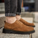 Popular 2022 Men Casual Shoes Suede Leather Working Shoes Mens Handmade Casual Shoe Man Top Quality Walking Footwear Big Size 48