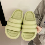 Wexleyjesus  Comfort Soft Bottom Women's Cloud Slippers Summer 2022 Non-slip Platform Slippers Women Thick Sole Bathroom Home Slides Sandals