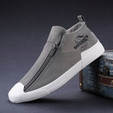 Wexleyjesus Fashion Sneakers Men Shoes Breathable Men Shoes Canvas shoes Zip Open Slacker Shoes