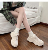 Wexleyjesus Classic thick soled shoes women's spring and autumn new breathable light street fashion casual sneakers