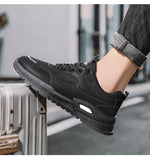 Wexleyjesus New Fashion Sneakers Men Spring Autumen Male Footwear Thick Sole Mens Casual Shoes Breathable Mesh Sneakers Black Grey A4752