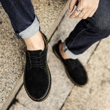 Popular 2022 Men Casual Shoes Suede Leather Working Shoes Mens Handmade Casual Shoe Man Top Quality Walking Footwear Big Size 48