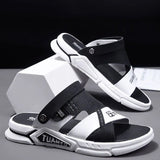 Wexleyjesus Men Sandals leather 2022 new Summer fashion Beach Sandals luxury brand designer Casual Driving shoes Outside Slippers