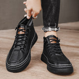 Wexleyjesus  Men Shoes Casual Male Sneakers Leather Outdoor Walking Fashion Platform Comfort Designer Luxury Flat Retro Slip On Loafers