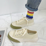 New canvas shoes trend men and women canvas sports shoes college girls Skate shoes students platform sneakers couple sneakers