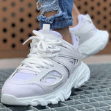 Chekich Men's Shoes White Color Sneakers Artificial Leather Summer Season 2022 Lace Up Training Gym Casual Comfortable Flexible Fashion Wedding Orthopedic Walking Sport Lightweight Running Breathable Odorless Air CH301