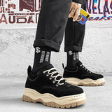 EXCARGO Casual Shoes Men Chunky Sneakers Platform 2019 New Summer male Sneakers black autumn shoes sneaker for men comfortable