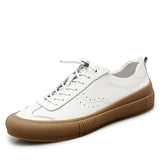 Brand Men Flats Shoes Classic Sneakers Mens Shoes Casual Black White Men Vulcanized Shoes Lace-up Flats Plus Size 38-44 *