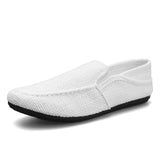 PUPUDA New Loafers Men Breathable Casual Shoes Classic Linen Slip On Sneakers Male Summer Cheap Driving Shoes For Men Wide 2021